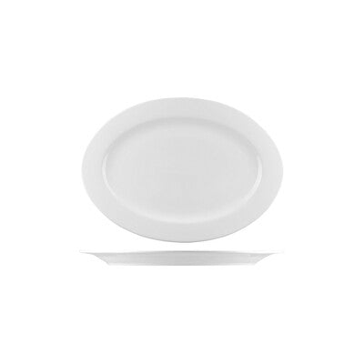 AFC Bistro Oval Plate - Wide Rim Pack of 24