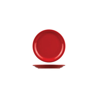 AFC Flinders Healthcare Red Savoy Round Plate - Narrow Rim Pack of 12