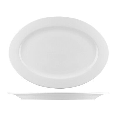 Australian Fine China Bistro Oval Plate - Wide Rim