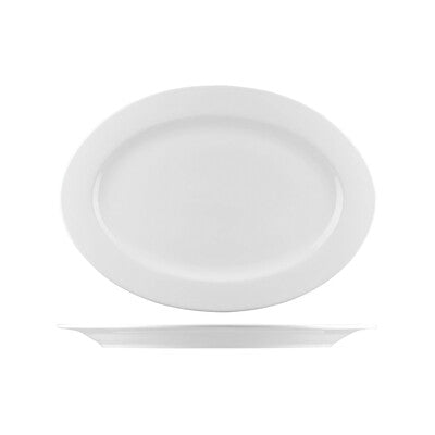 Australian Fine China Bistro Oval Plate - Wide Rim