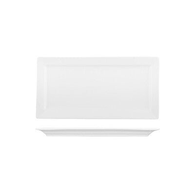AFC Bistro Rectangular Platter - Wide Rim Pack of 18