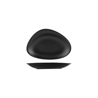 Australian Fine China Neofusion Black Volcano Oval Coupe Plate